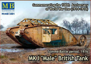 Mk I "Male" British tank, Somme battle, 1916 - Hobby Sense