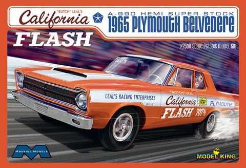 1/25 Butch Leal's California Flash 1965 Plymouth Belvedere A990 Hemi Super Stock Drag Car (Ltd Prod) - Hobby Sense