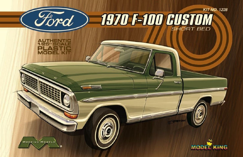 1/25 1970 Ford F100 Custom Cab Pickup Truck w/Short Bed