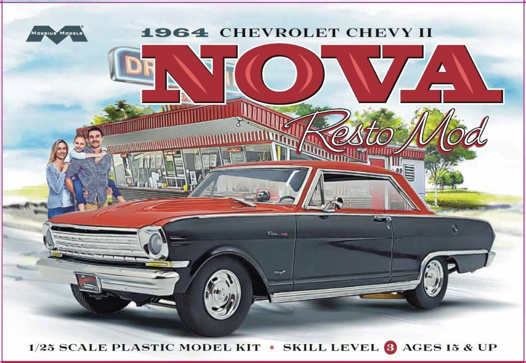 1/25 1964 Chevy II Nova Resto Mod Car - Hobby Sense