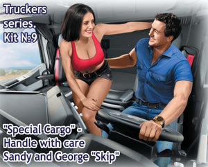 1/24 Special Cargo, Handle with Care, Sandy and George "Skip", Truckers Series - Hobby Sense