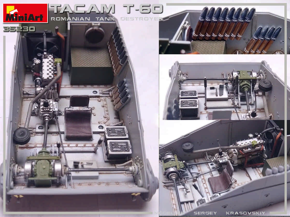 1/35 Tacam T60 Romanian Tank Destroyer, Interior Kit - Hobby Sense