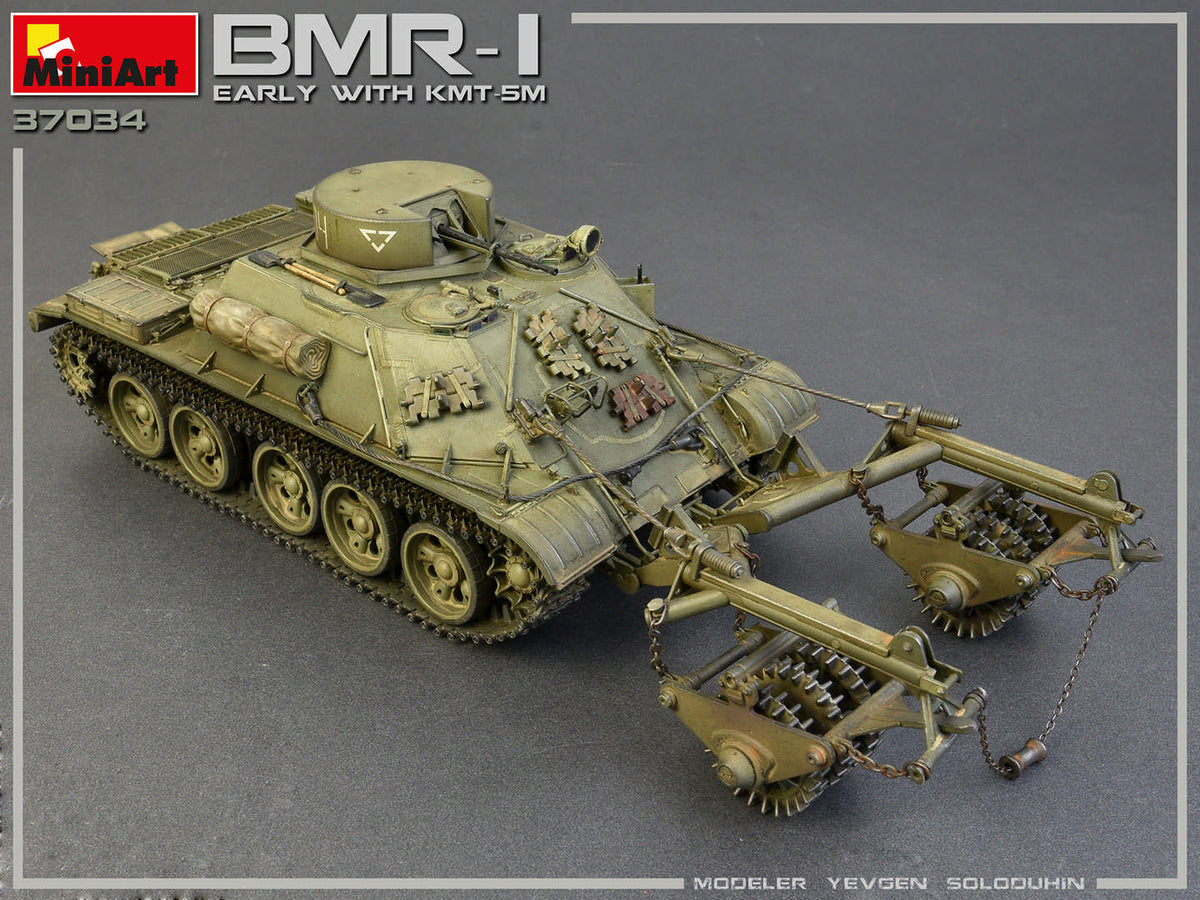 1/35 BMR-1 Early Mod. with KMT-5M Mine Clearing Armored Vehicle - Hobby Sense