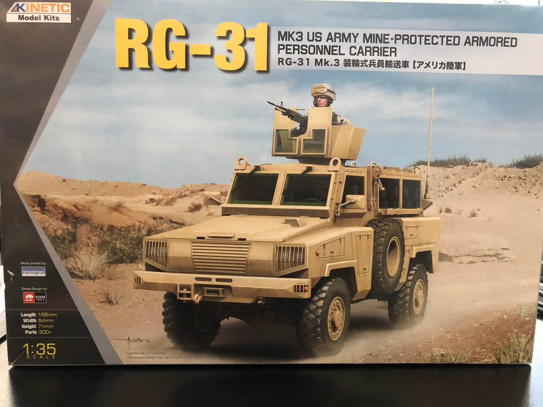 1/35 RG31 MK3 US Army Mine Protected Armored Personnel Carrier - Hobby Sense