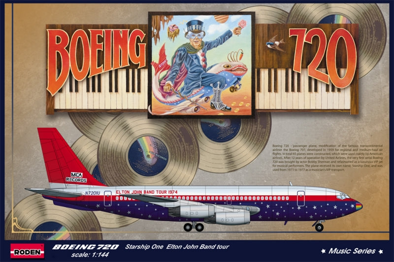 1/144 Boeing 720 Elton John tour - Hobby Sense