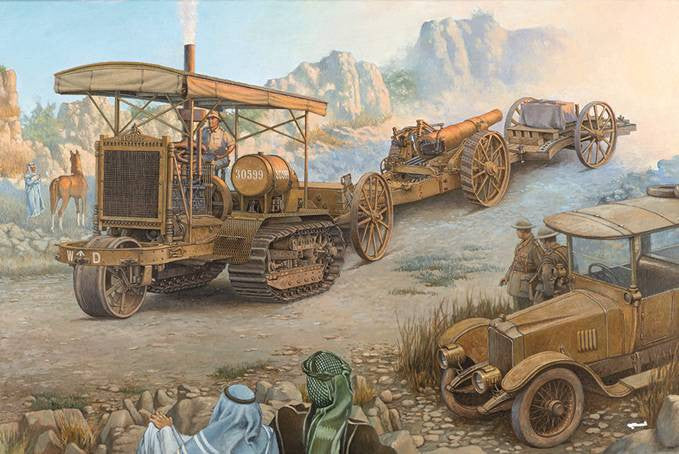 1/35 Holt 15 Artillery Tractor w/BL 8-Inch Howitzer - Hobby Sense