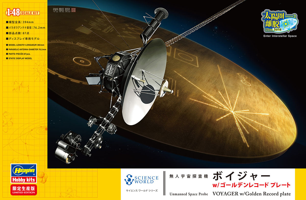 1/48 Unmanned Space Probe Voyager W/Golden Record Plate - Hobby Sense