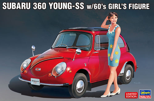 1/24 Subaru 360 Young SS W/60's Girl's Figure - Hobby Sense
