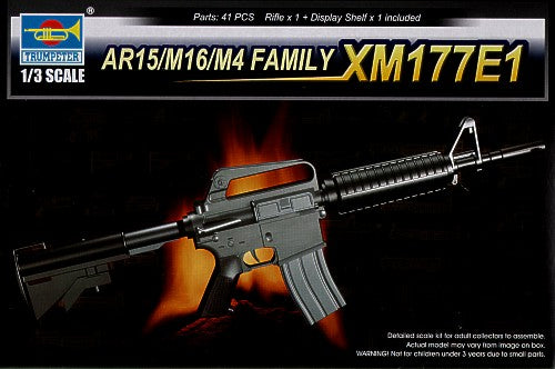 1/3 AR15/M16/M4 FAMILY- XM177E1 with Display Shelf - Hobby Sense