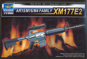 1/3 AR15/M16/M4 FAMILY-XM177E2 with Display Shelf - Hobby Sense