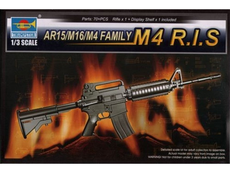 1/3 AR15/M16/M4 FAMILY-M4 R.I.S with Display Shelf - Hobby Sense