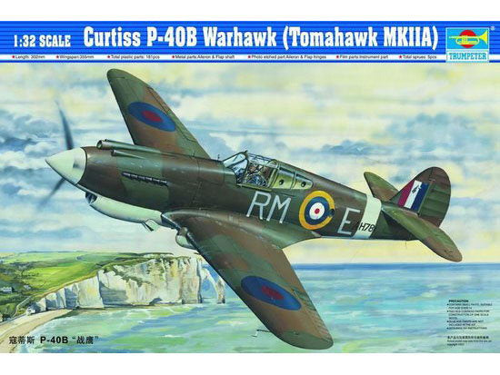 1/32 Curtiss P40B Warhawk (Tomahawk MkIIA) - Hobby Sense
