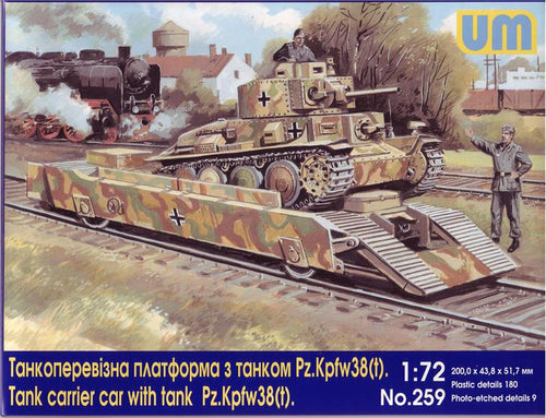 Tank carrier car with Pz.Kpfw 38(t) tank - Hobby Sense