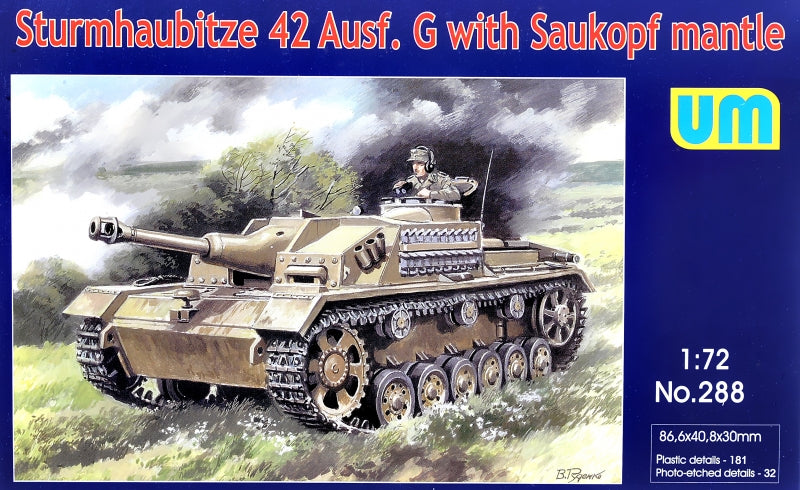 Sturmhaubitze 42 Auf.G with Saukopf mantle - Hobby Sense