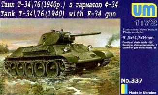 T-346 WW2 Soviet tank (1940) with F-34 gun - Hobby Sense