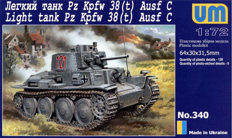 Pz Kpfw 38(t) Ausf. C German light tank - Hobby Sense