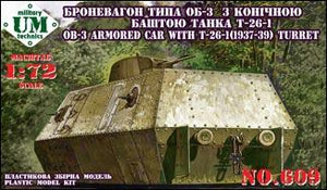 OB-3 armored railway car with T-26-1 turret - Hobby Sense