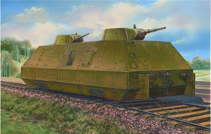 Biaxial armored carriages of type OB-3 with double T-26-1 conical turrets - Hobby Sense