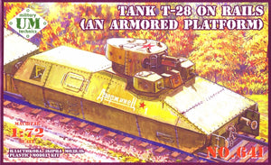Tank T-28 on rails (an armored platform) - Hobby Sense