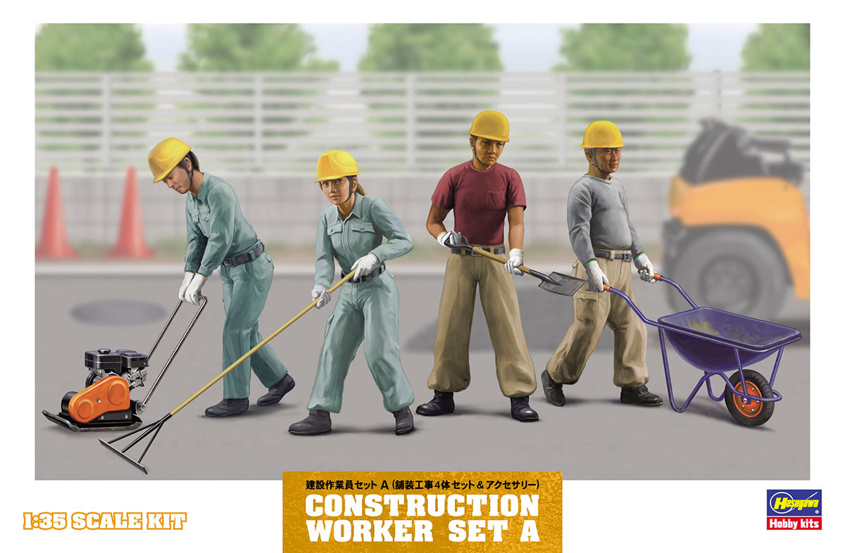 1/35 Construction Worker Set A - Hobby Sense